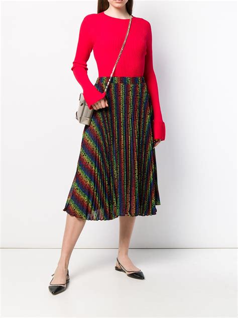 michael kors rainbow pleated skirt